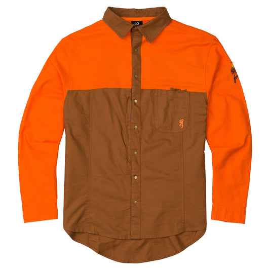 Browning Midweight Upland Shirt Tan/Blaze X-Large